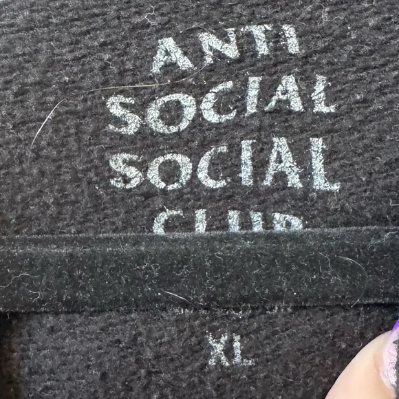 Anti Social social club x Playboy limited edition OG black pink logo hoodie - Picture 5 of 7